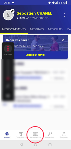 Espace licencié smartphone ten'up